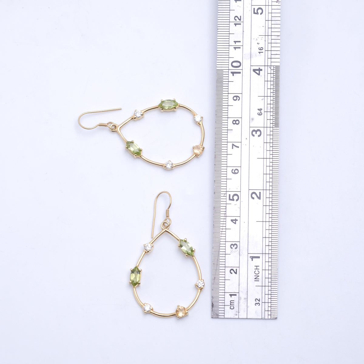 Anting Silver Dangle Koleksi Prong Sterling Silver 925 Gold Plated