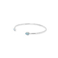 Larimar Sterling Silver 925 Teardrop Bangle Bracelet