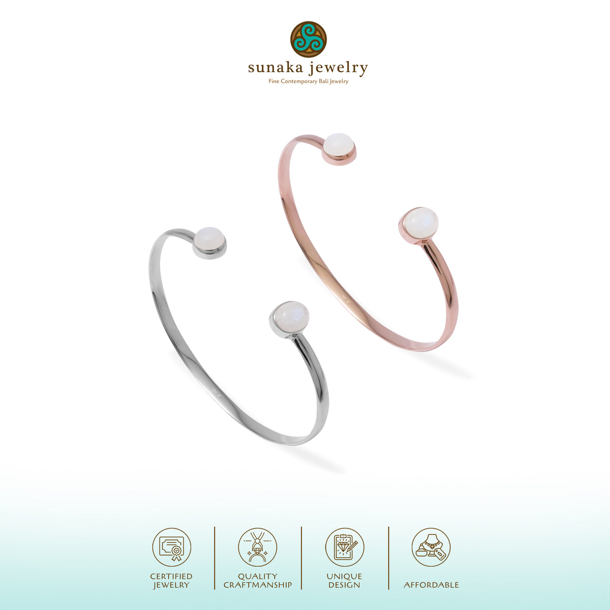 Gelang Bangle Round Koleksi Serenity Perak 925