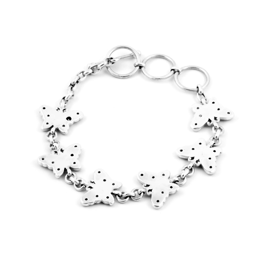 Sterling Silver 925 Butterfly Collection Big Chain Bracelet