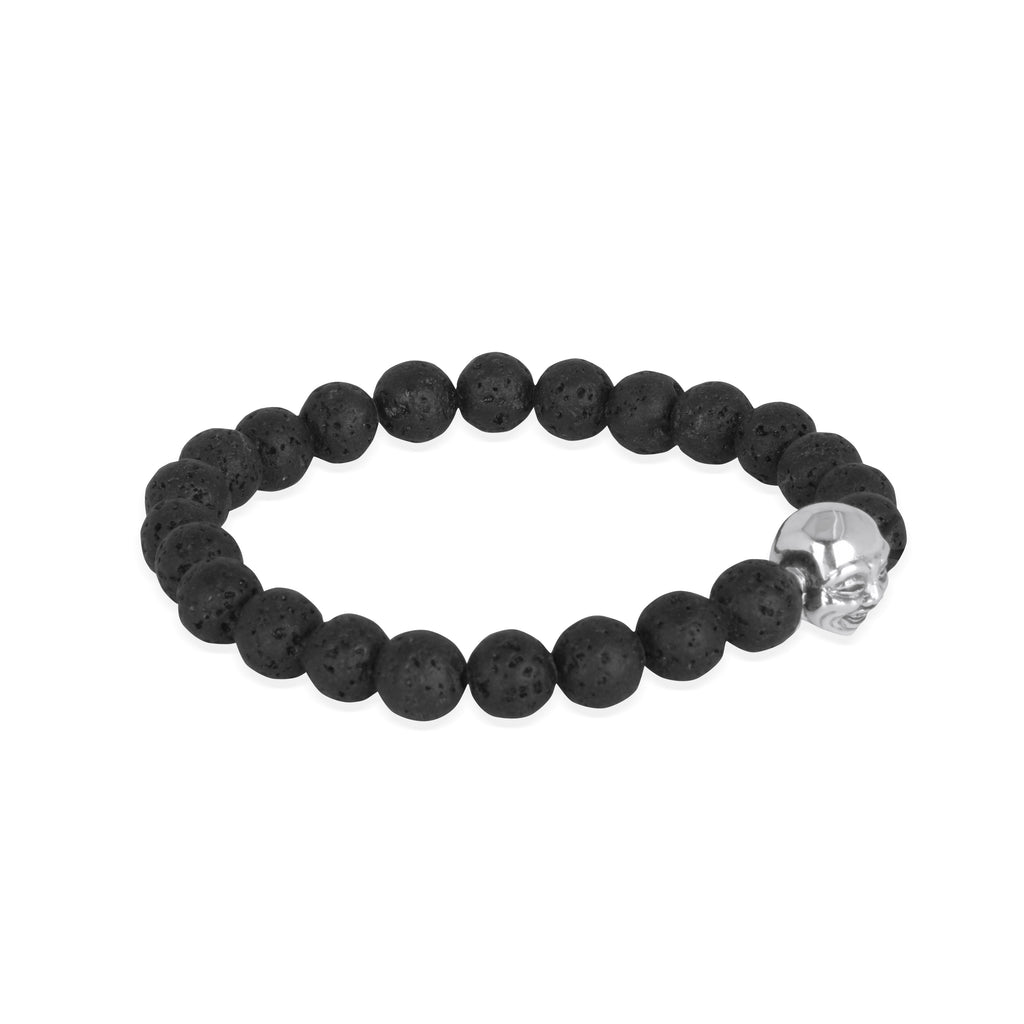 Gelang Perak 925 Koleksi Lava Bead Buddha Sterling Silver Oksidasi