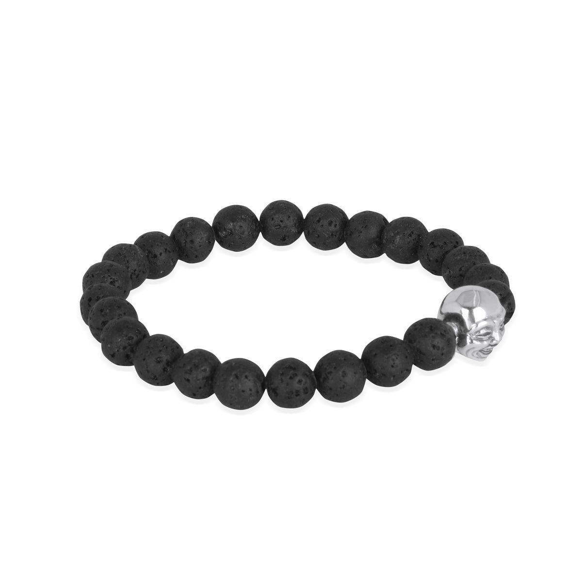 Gelang Perak 925 Koleksi Lava Bead Buddha Sterling Silver Oksidasi