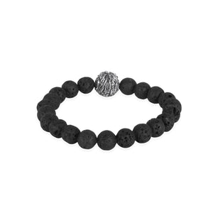 Gelang Perak 925 Koleksi Lava Bead Rangda Sterling Silver Oksidasi