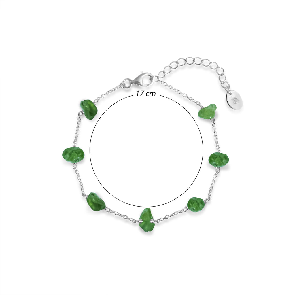 Aura Collection Chain Bracelet Sterling Silver 925 Peridot
