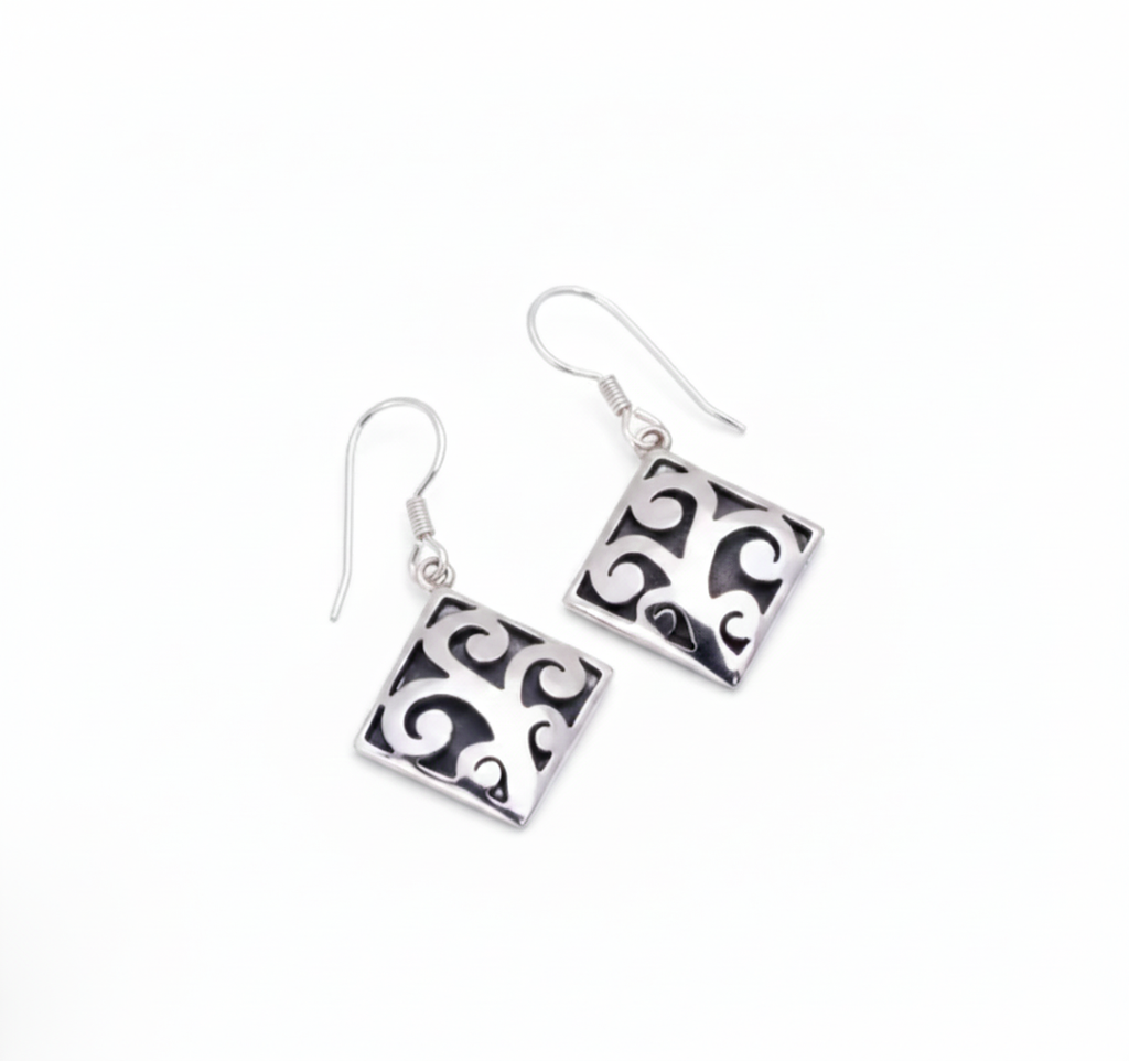 Anting Dangling Perak 925 Koleksi Gergajian