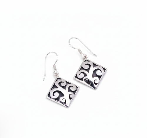 Anting Dangling Perak 925 Koleksi Gergajian