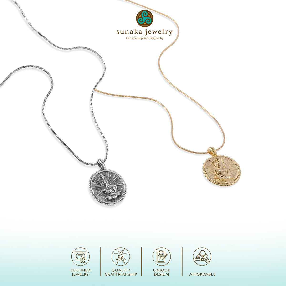 Pendant Laksmi Perak 925 Koleksi Goddess Amulet Sterling Silver