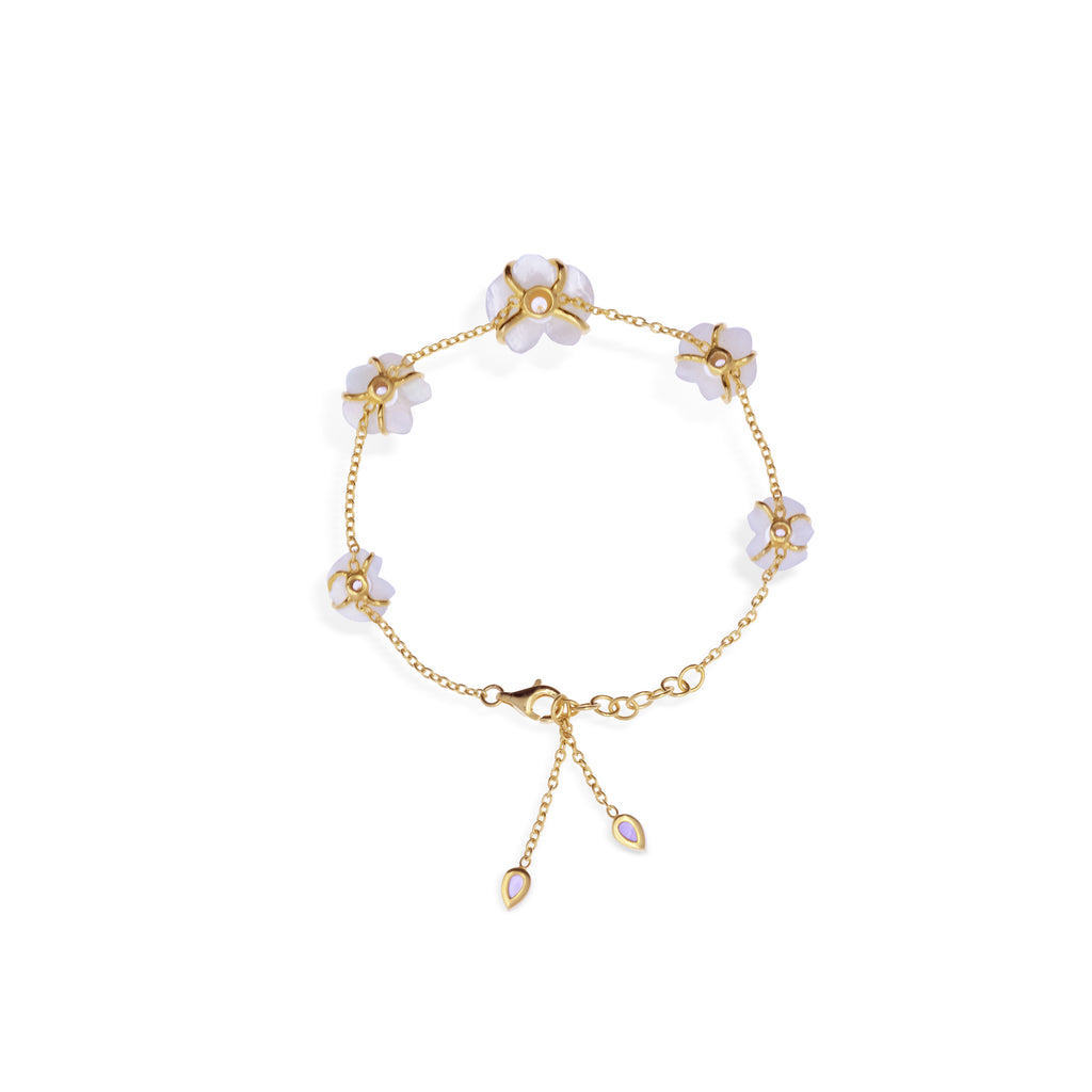 925 Silver Orchid Collection Gold Plated Bracelet