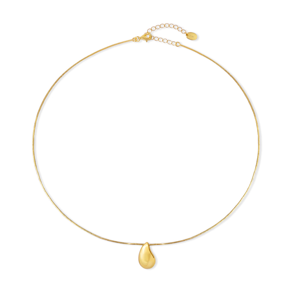 Elara Drop Collection Sterling Silver 925 Gold Plated Necklace