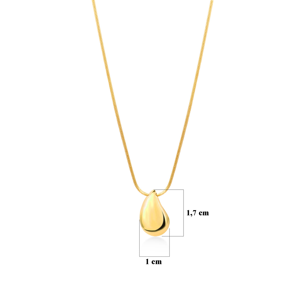 Elara Drop Collection Sterling Silver 925 Gold Plated Necklace