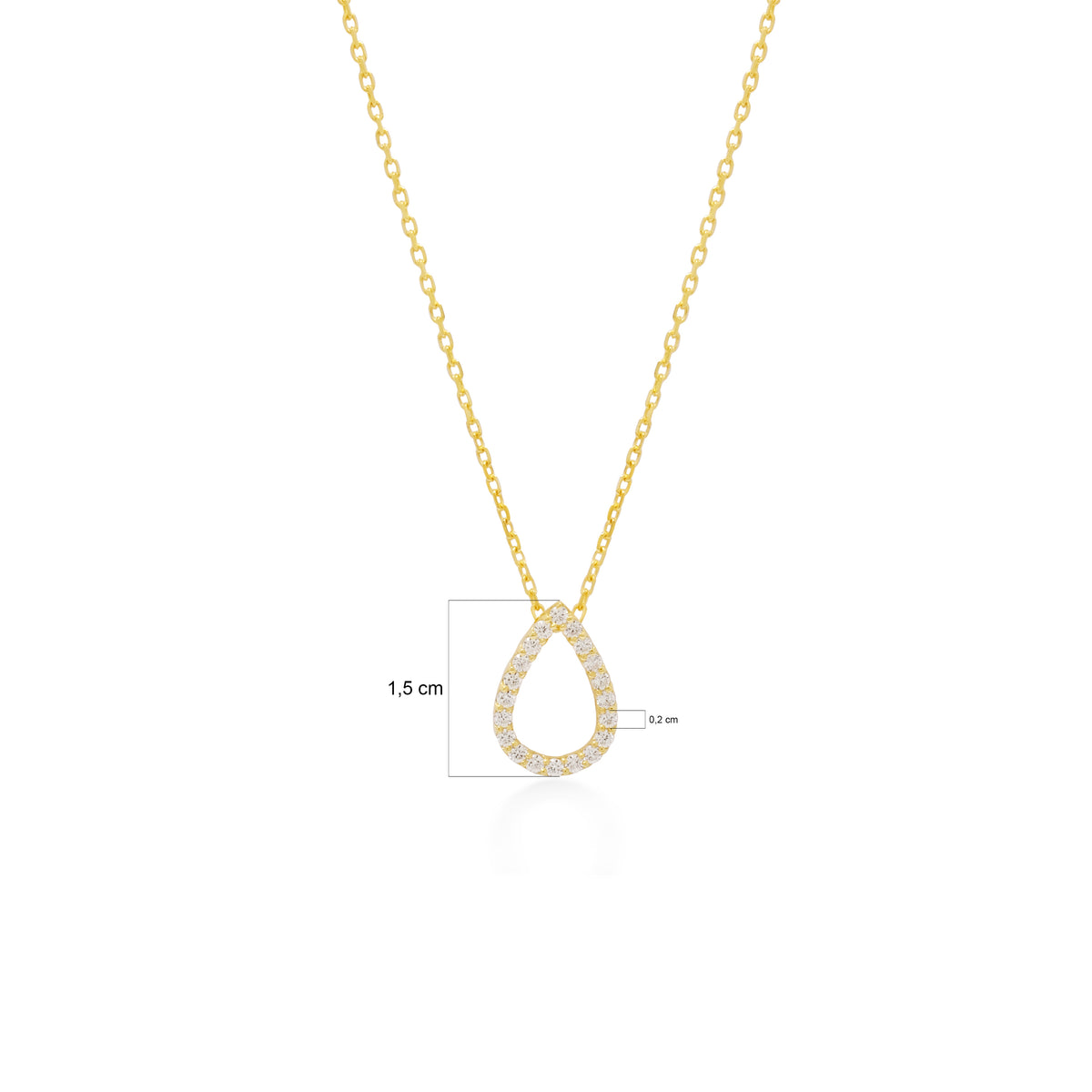 Kalung Koleksi Pears Sterling Silver 925 Gold Plated