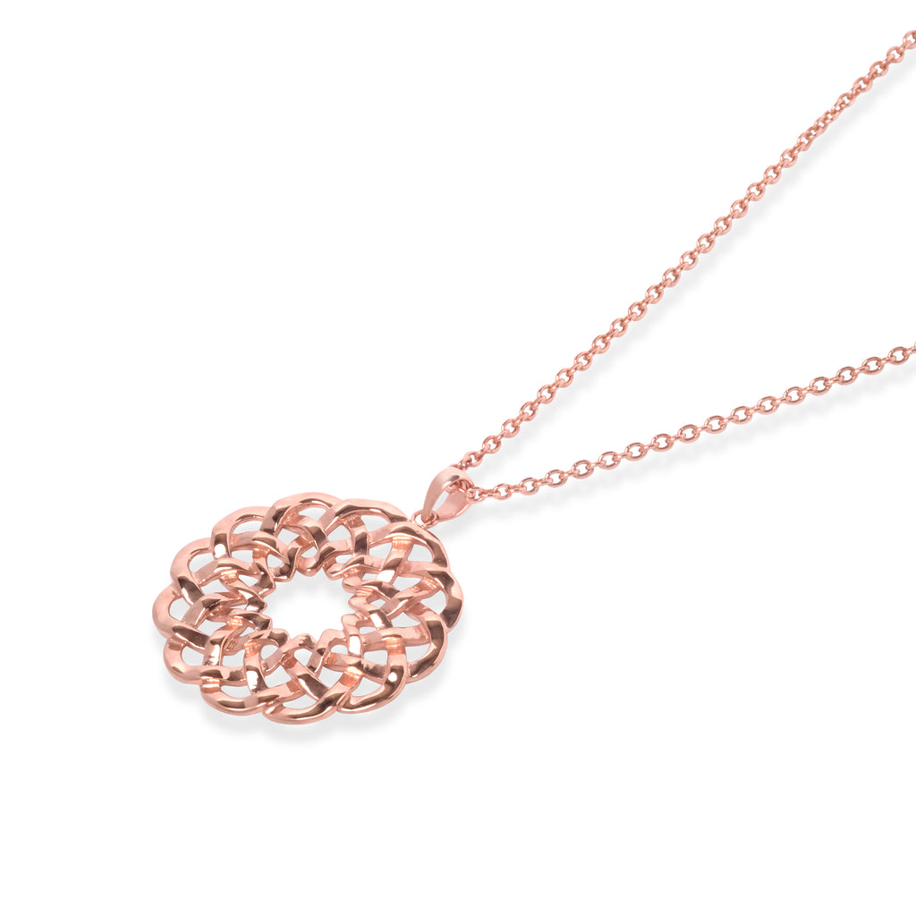 Necklace Chain Pendant 925 Sterling Silver Rose Gold Plated
