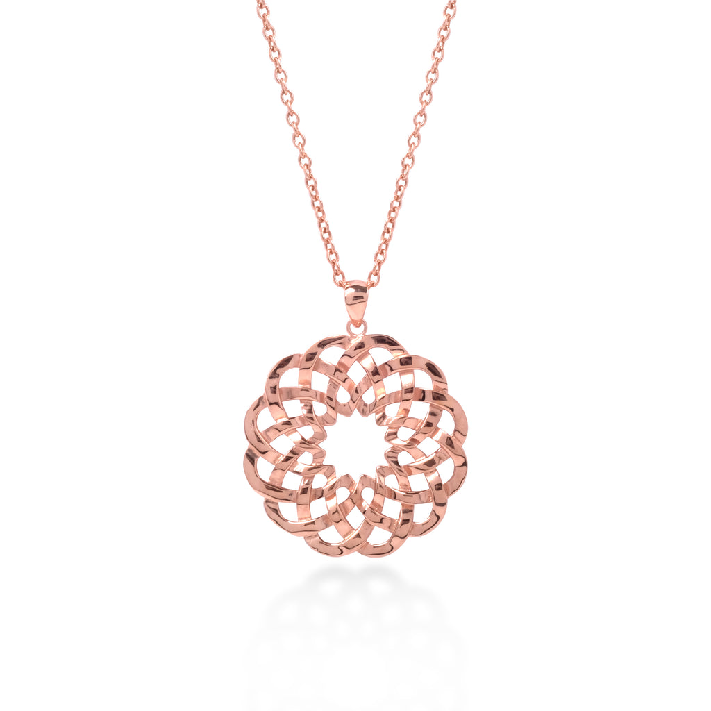 Necklace Chain Pendant 925 Sterling Silver Rose Gold Plated