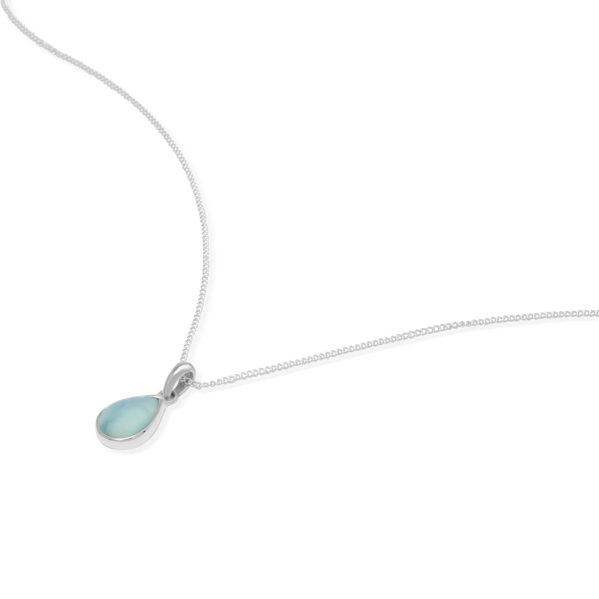 Teardrop Pendant Larimar Collection Sterling Silver 925