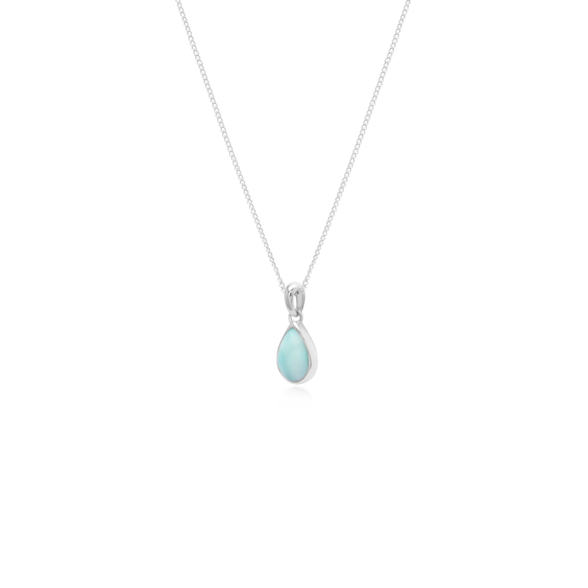Teardrop Pendant Larimar Collection Sterling Silver 925