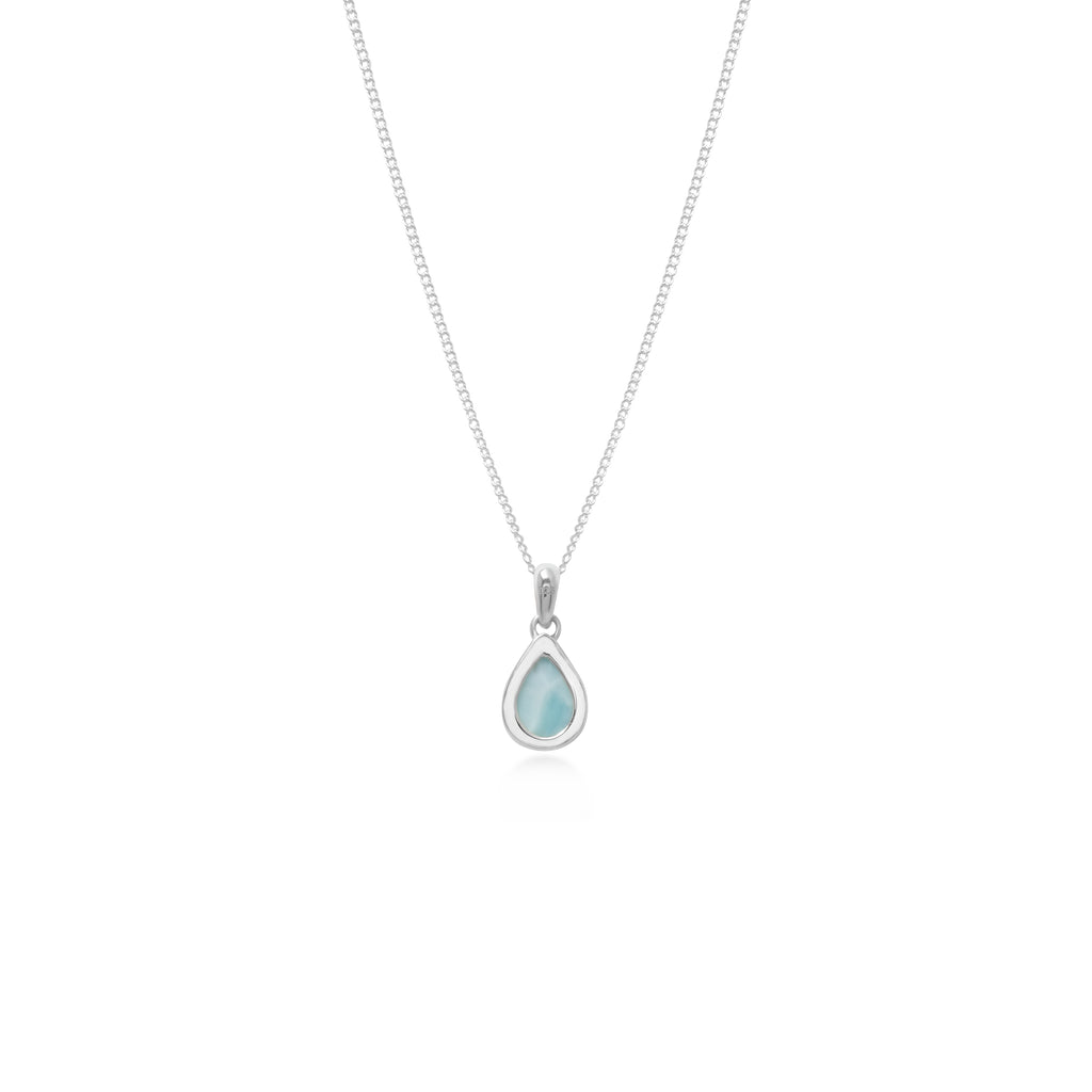 Teardrop Pendant Larimar Collection Sterling Silver 925