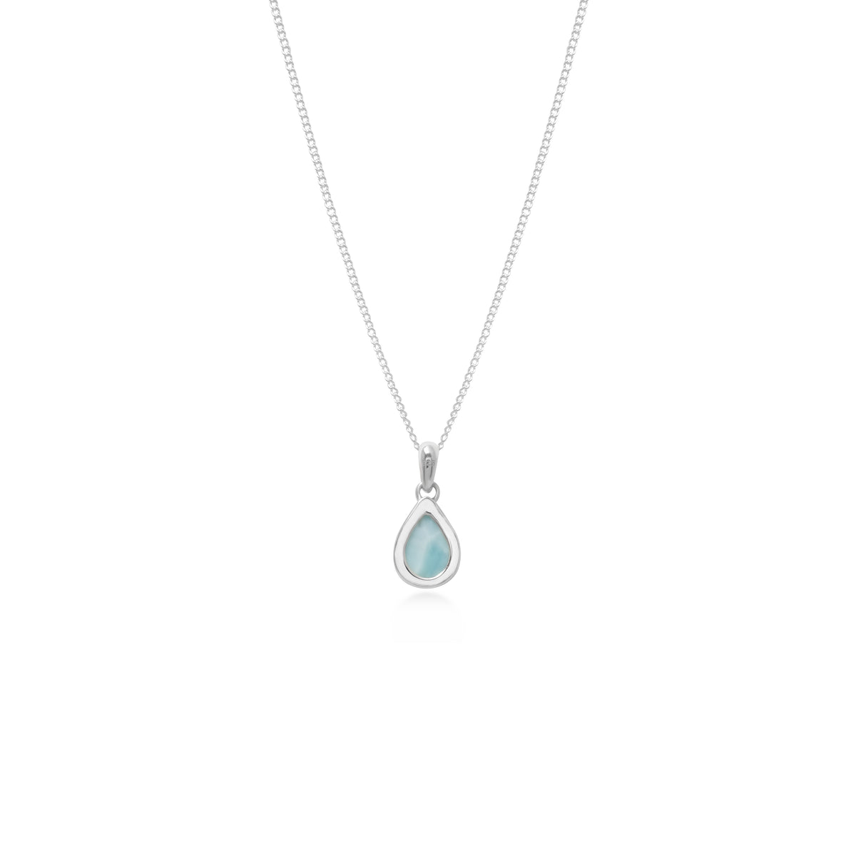 Teardrop Pendant Larimar Collection Sterling Silver 925