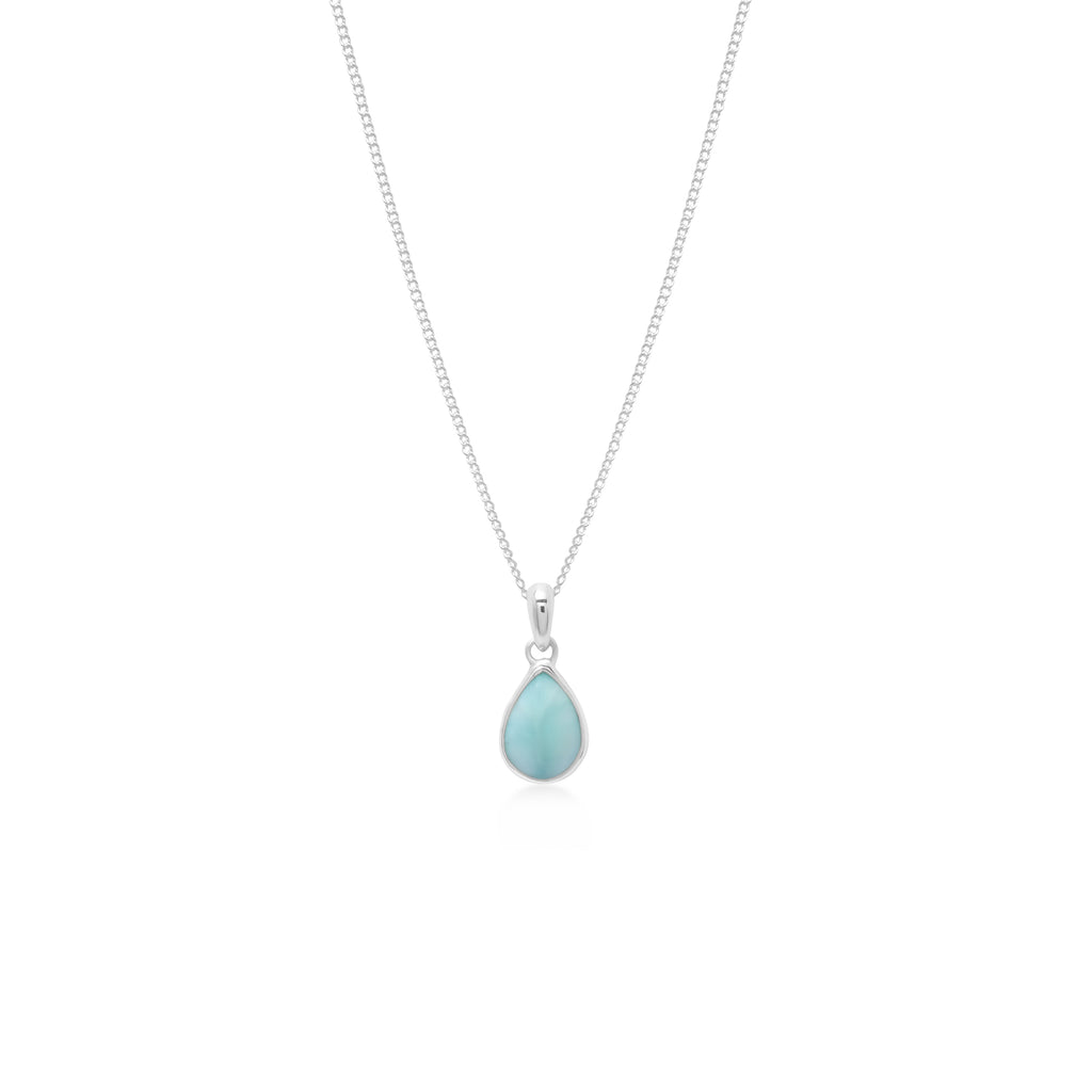Teardrop Pendant Larimar Collection Sterling Silver 925