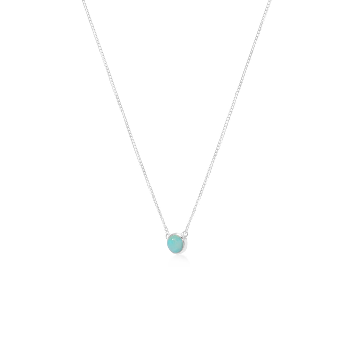 Larimar Sterling Silver 925 Round Pendant Collection