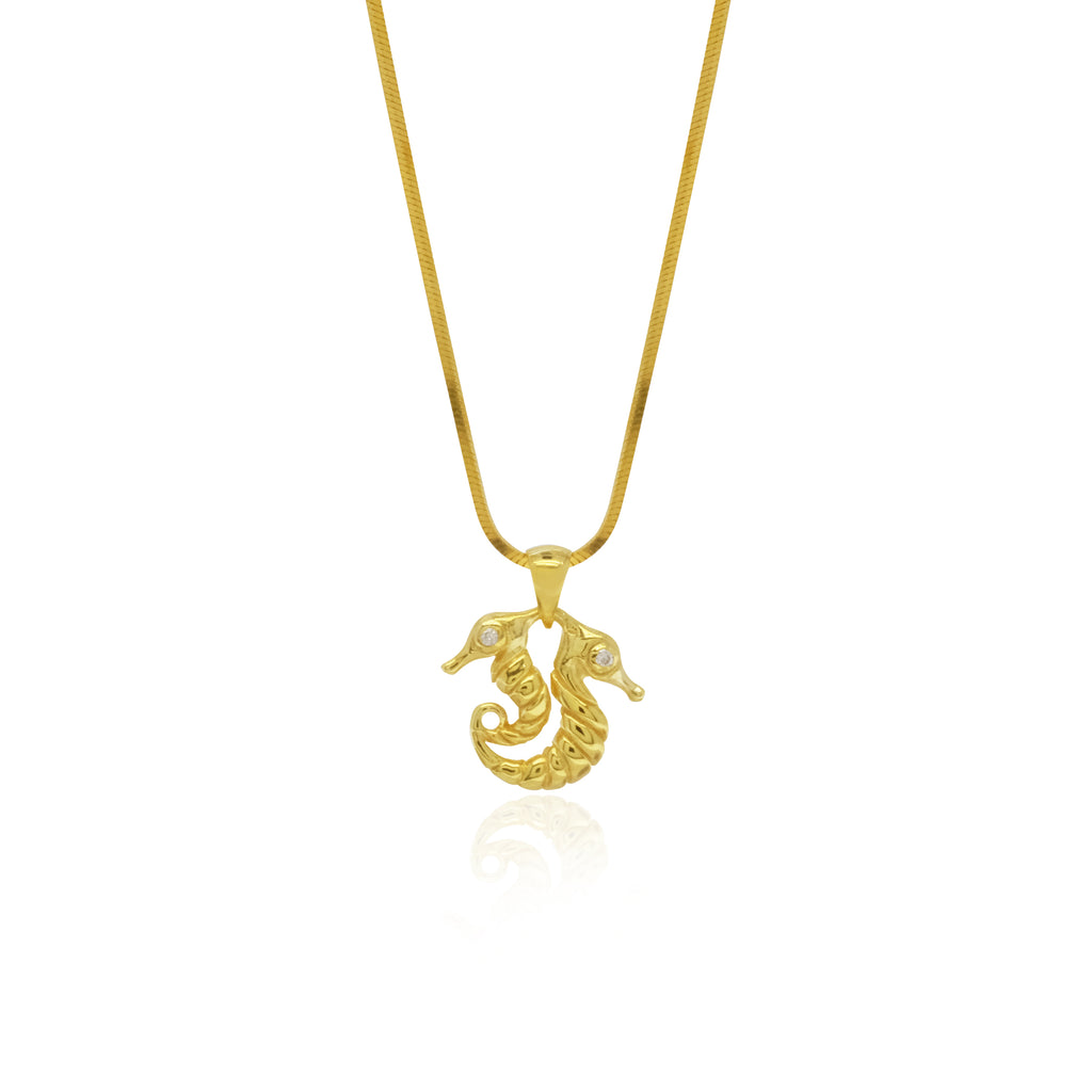 Liontin Perak 925 Double Koleksi Seahorse ( Pendant Only )