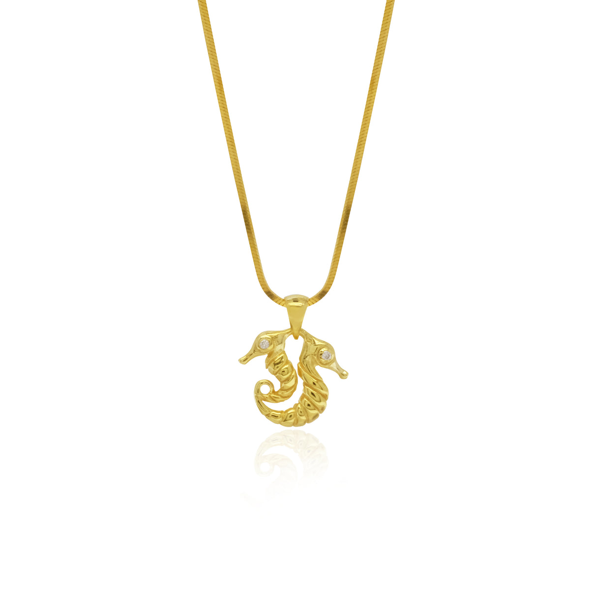 925 Silver Double Seahorse Collection Pendant (Pendant Only)