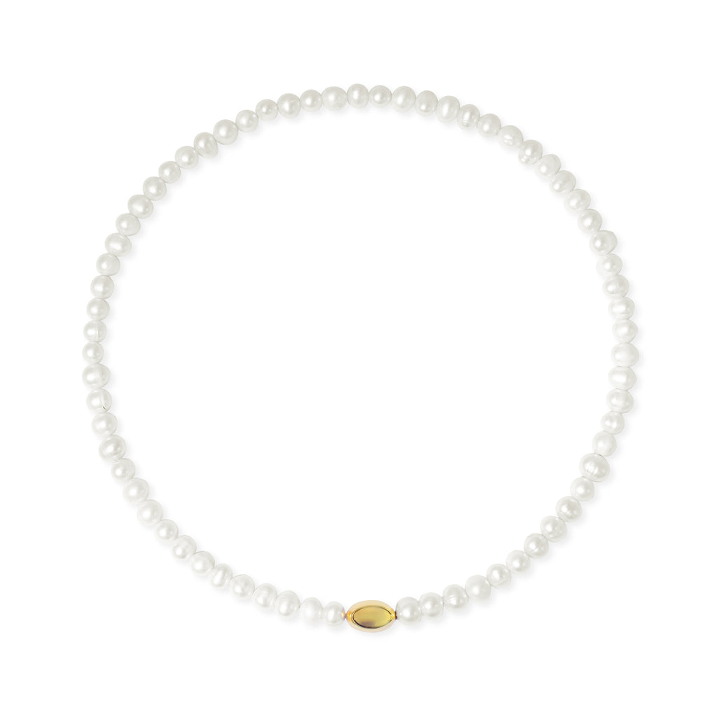 Kalung Classic Gold Plated Koleksi Lumine Pearl Sterling Silver 925