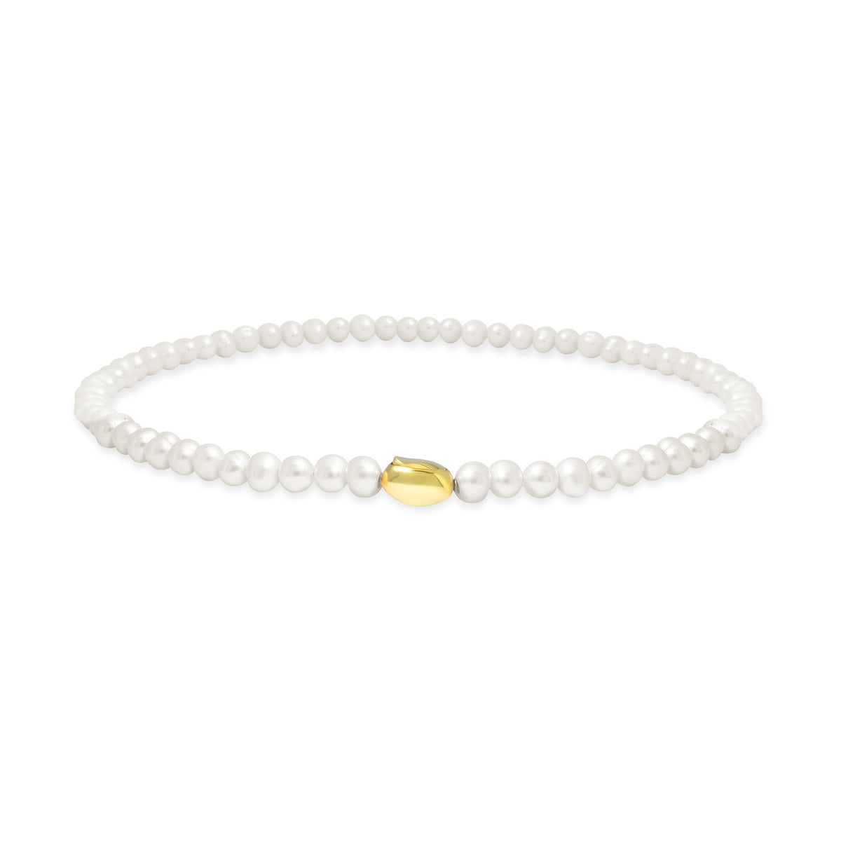 Classic Gold Plated Lumine Pearl Sterling Silver 925 Necklace