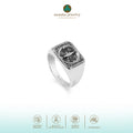 Sterling Silver Compass Collection Square Signet Ring