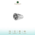 Kompas Sterling Silver 925 Round Signet Ring