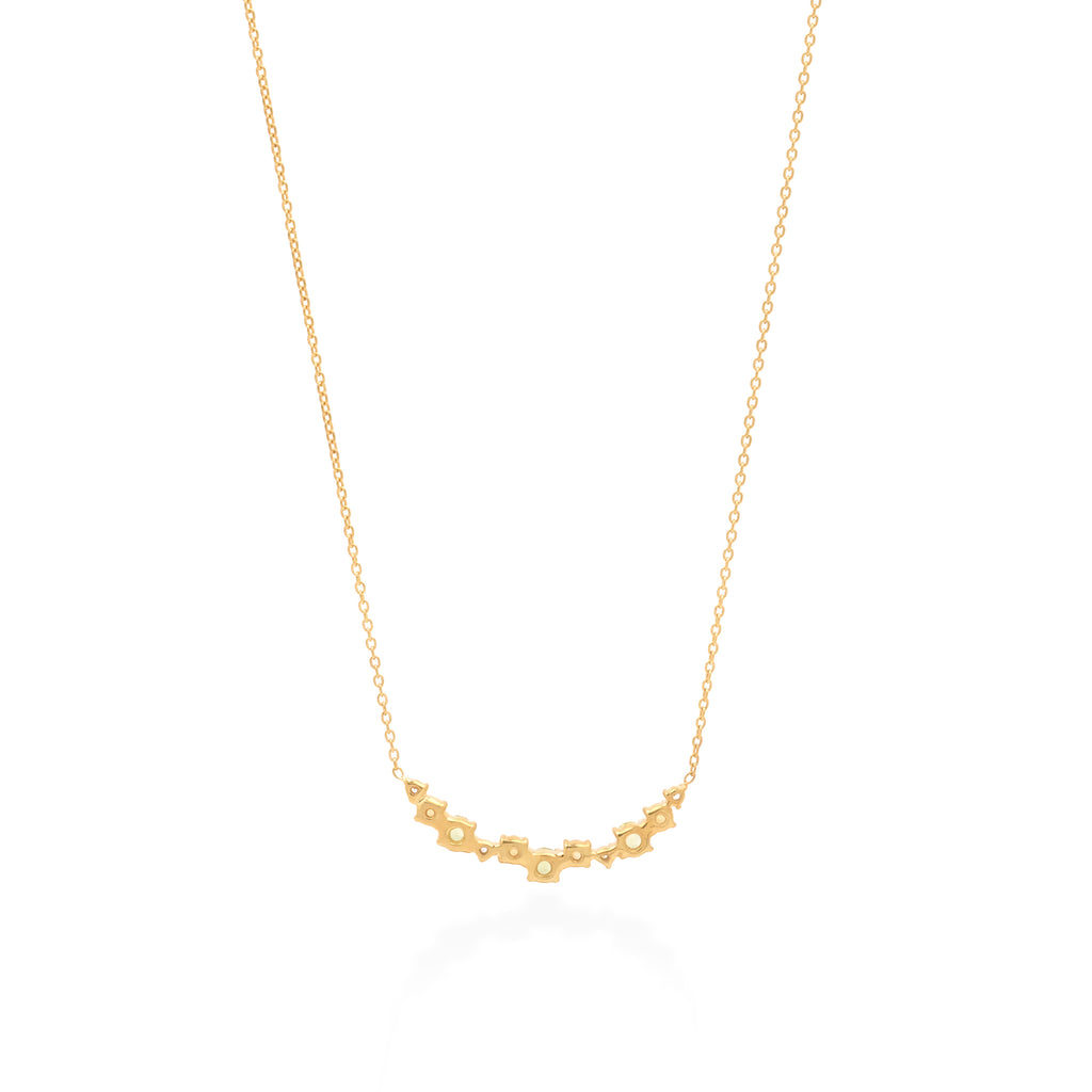 925 Sterling Silver Gold Plated Prong Collection Necklace