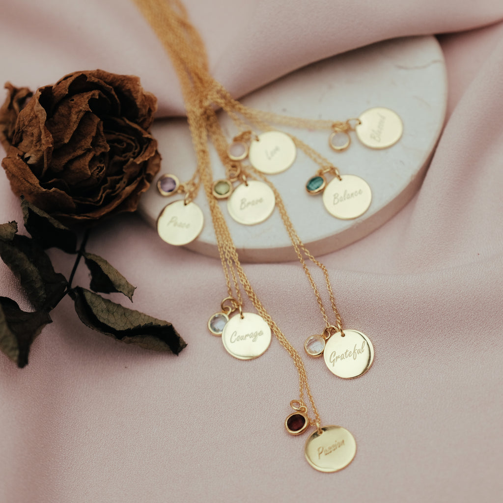 Kalung Rantai Koleksi Mantra Peace Sterling Silver 925 Gold Plated