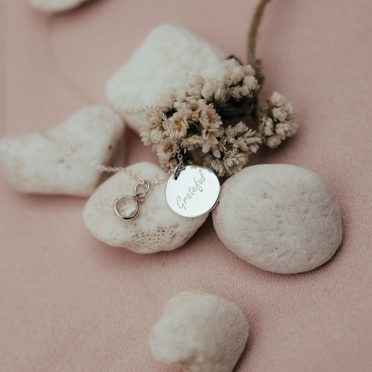 Kalung Rantai Koleksi Mantra Grateful Sterling Silver 925