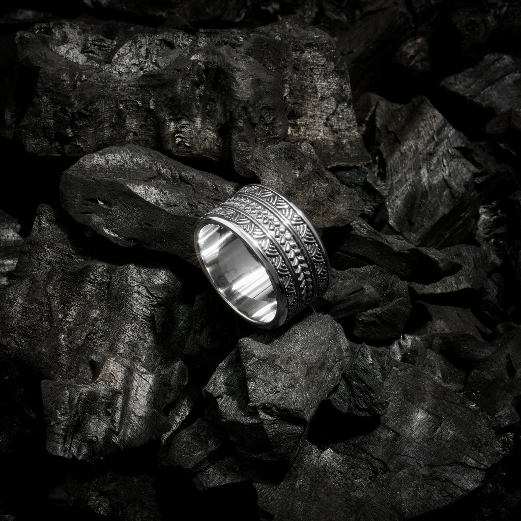 Cincin Band Besar Maori Pakari Sterling Silver 925