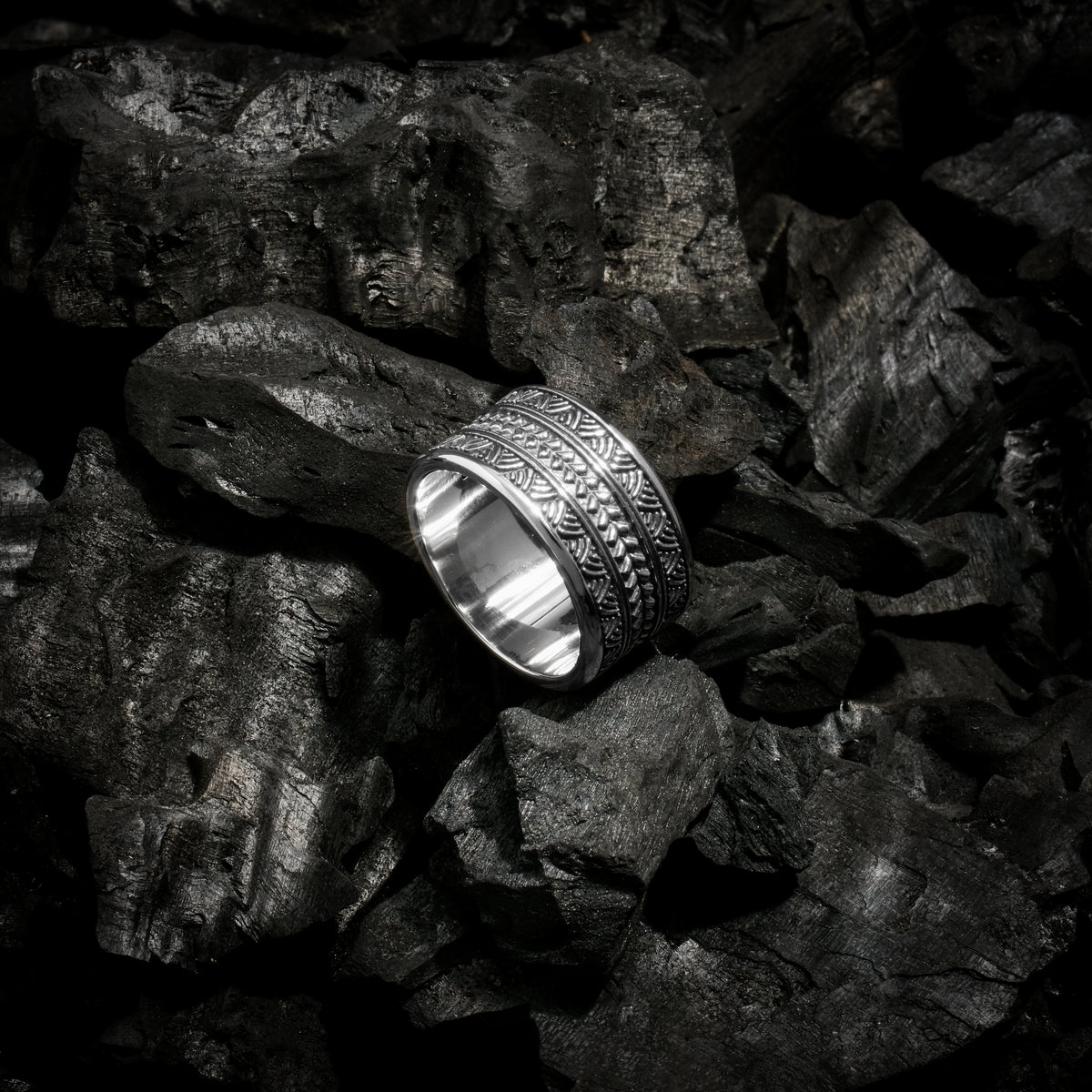 Cincin Band Besar Maori Pakari Sterling Silver 925