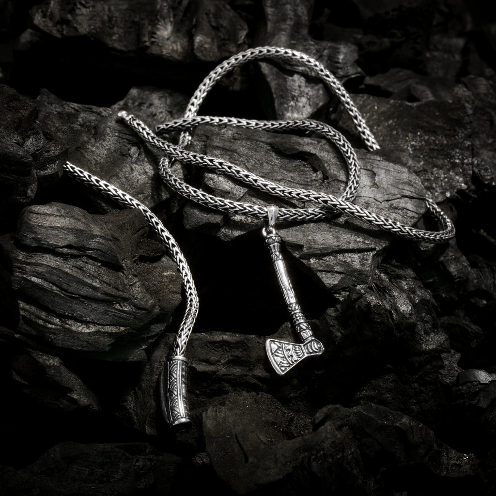 925 Sterling Silver Maori Chain Necklace
