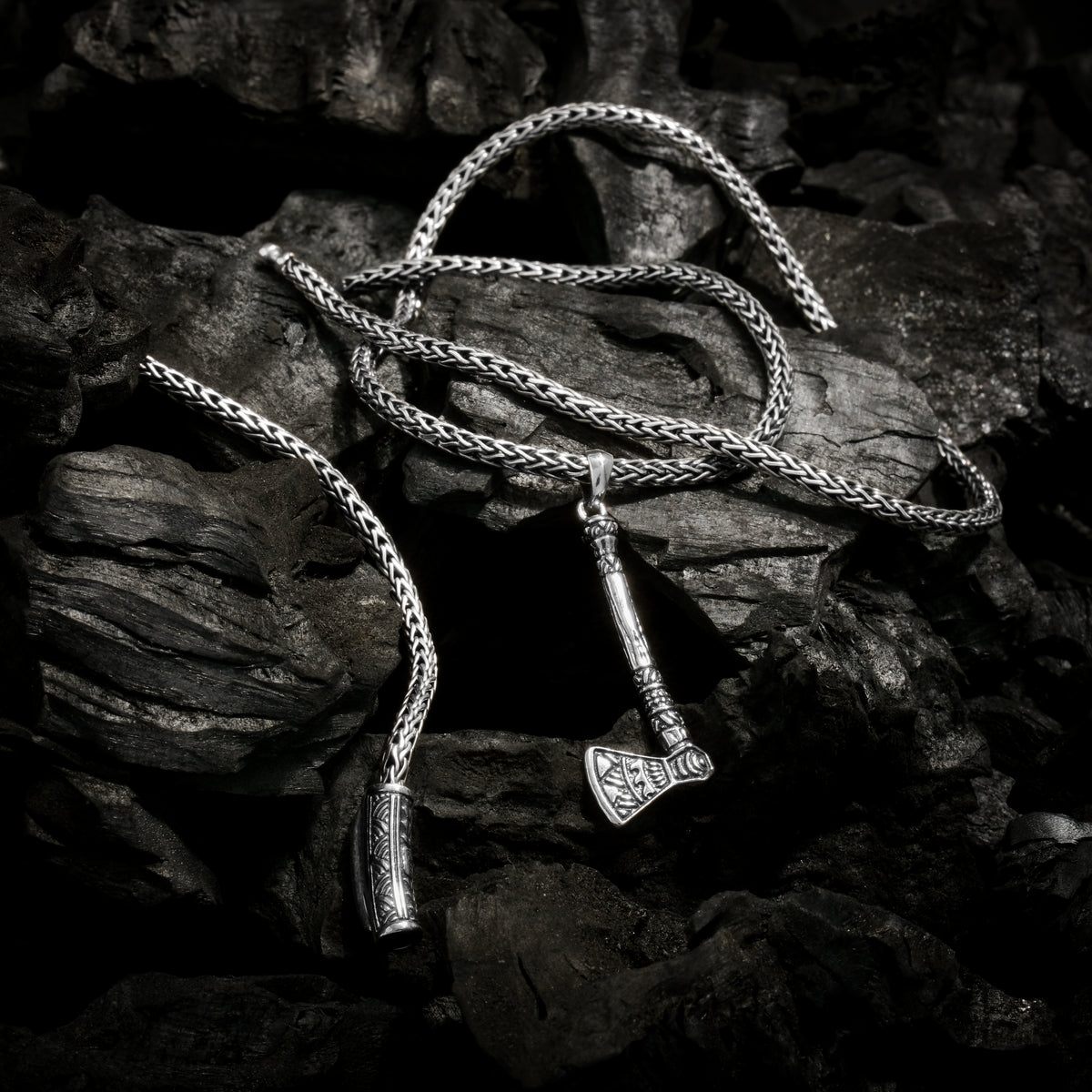 925 Sterling Silver Maori Chain Necklace