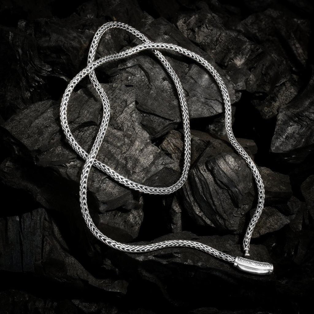 925 Sterling Silver Maori Chain Necklace