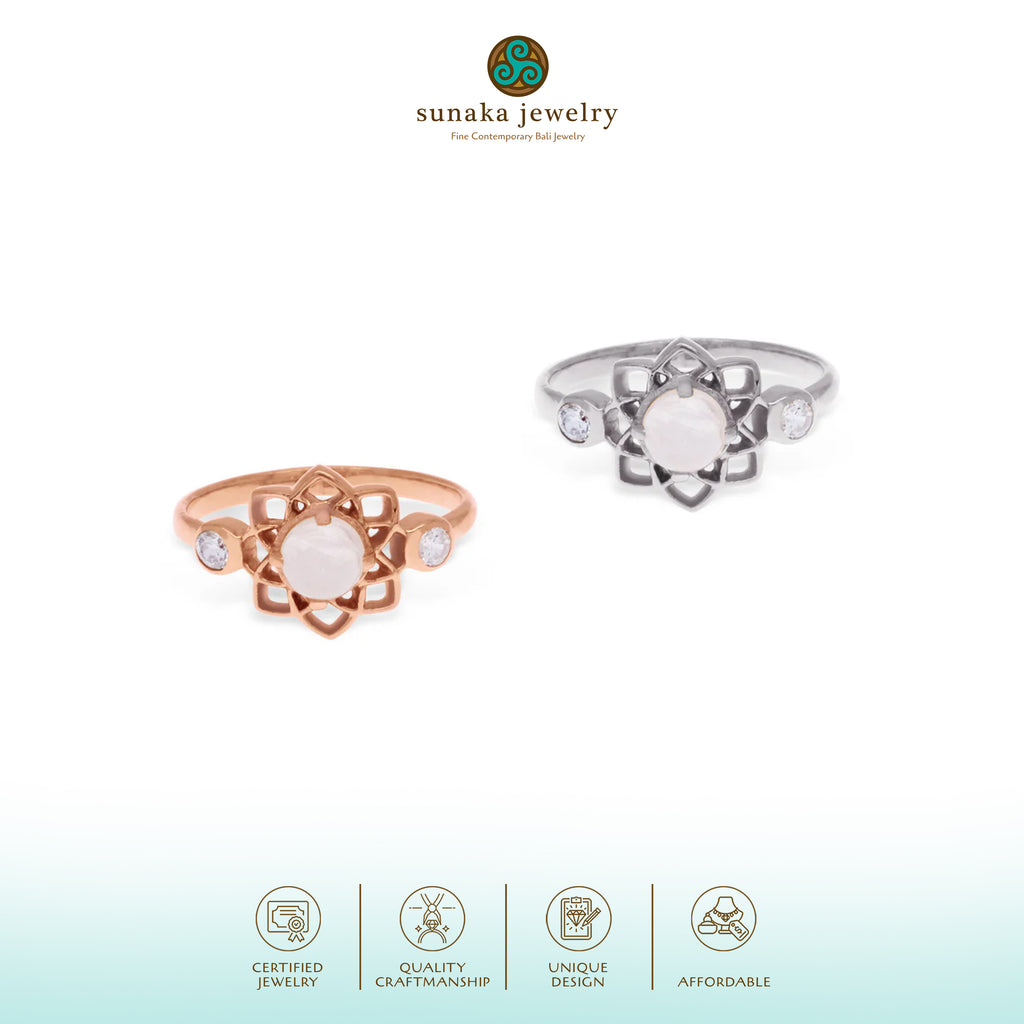 Cincin Perak Koleksi Moonstone Sterling Silver 925