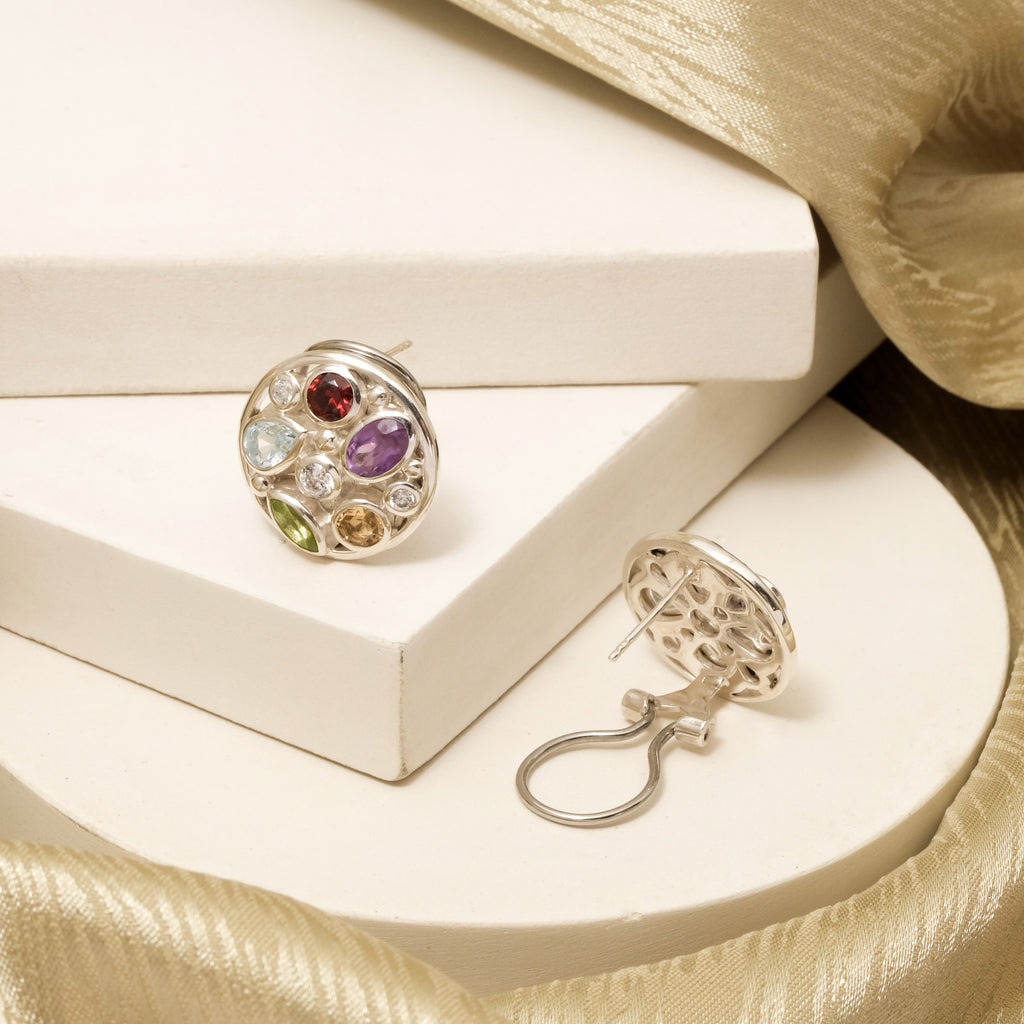 Anting Multi Colored Perak 925 Koleksi Mozaik