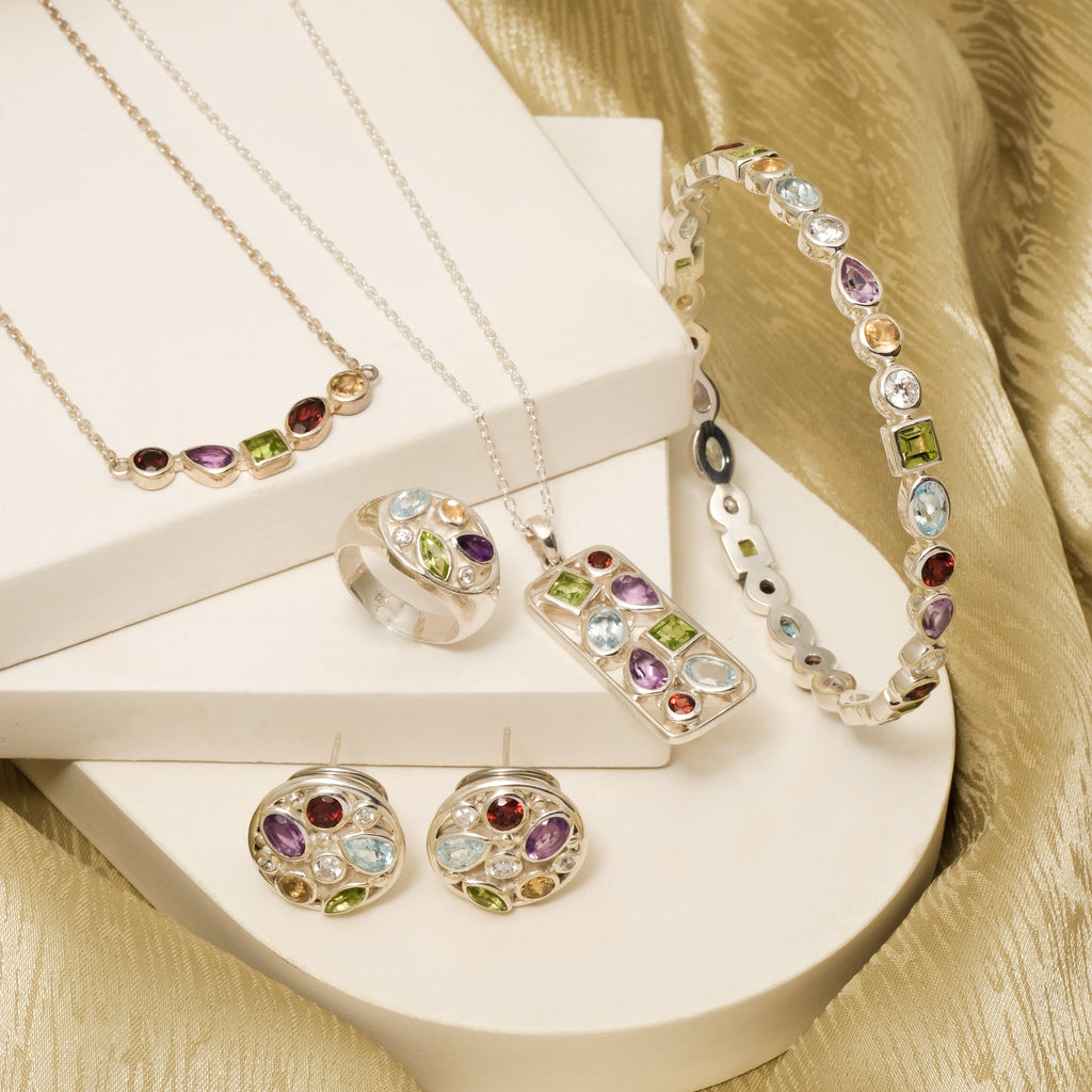 Anting Multi Colored Perak 925 Koleksi Mozaik