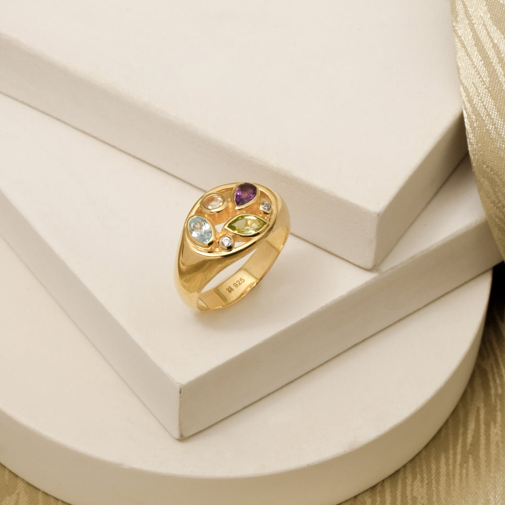 Cincin Signet Perak 925 Koleksi Mozaik