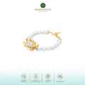 925 Sterling Silver Gold Plated Pearl Bracelet Jasmine Pearl Collection