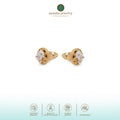 Large Silver Earrings, Jasmine Pearl Collection, Sterling Silver 925 Gold Plated
