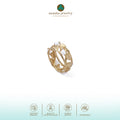 Cincin Bandring Perak Koleksi Mutiara Melati Sterling Silver 925 Gold Plated