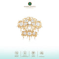 Bross Besar Perak Koleksi Mutiara Melati Sterling Silver 925 Gold Plated