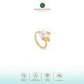 925 Sterling Silver Gold Plated Melati Pearl Collection Cocktail Ring