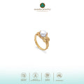 Cincin Cocktail 2 Perak Koleksi Mutiara Melati Sterling Silver 925 Gold Plated