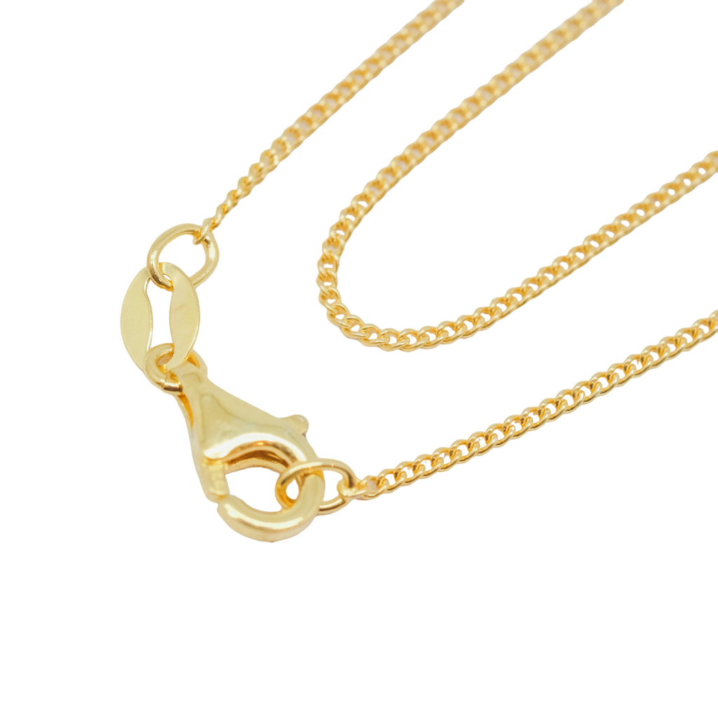 Gold Plated Silver Curb Chain Necklace