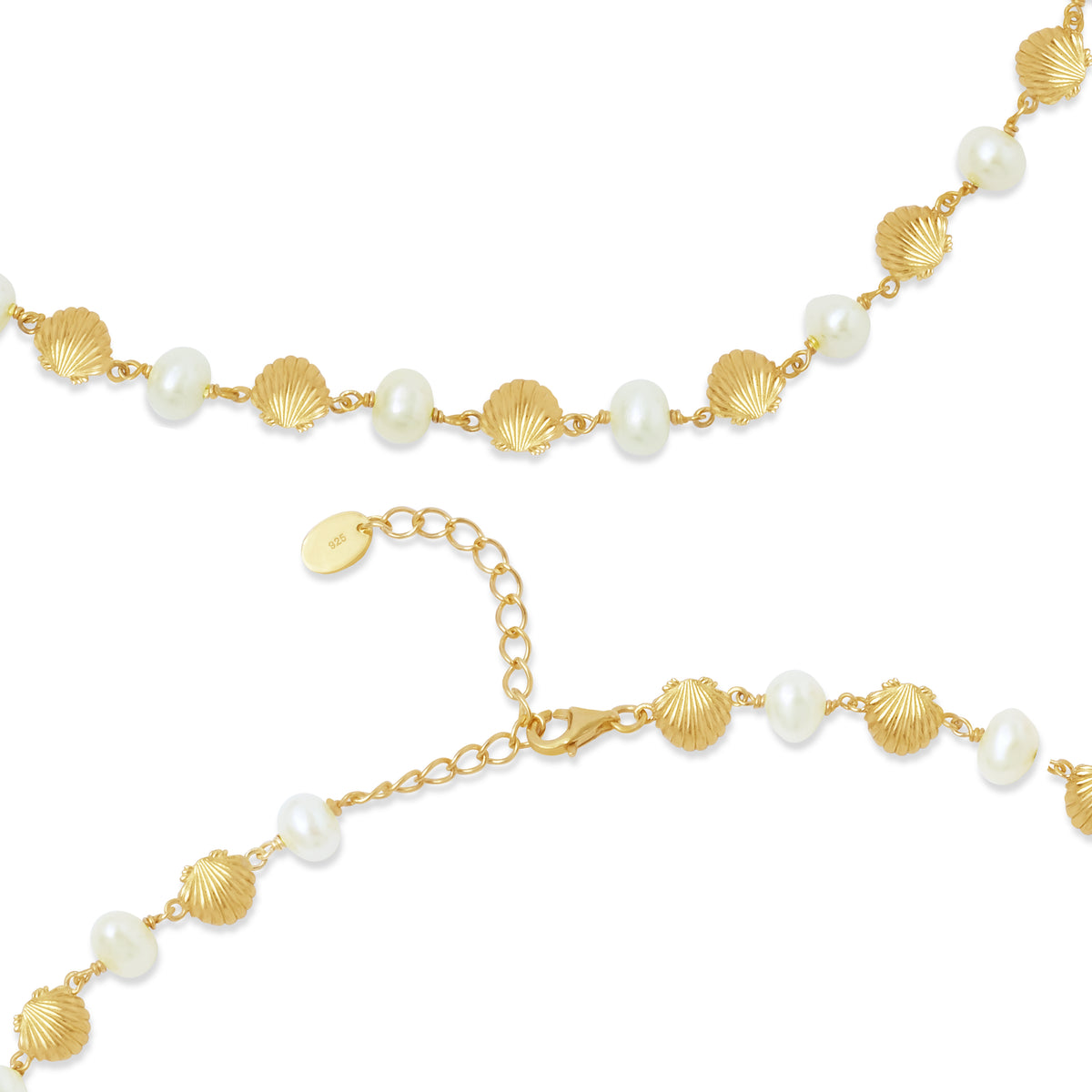 Kalung Rantai Choker Koleksi Shell Sterling Silver 925
