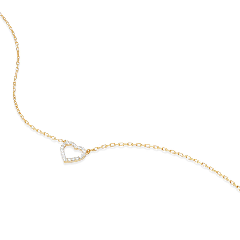 Kalung Gold Plated Koleksi Dainty Heart Sterling Silver 925